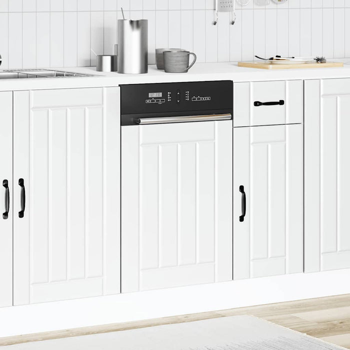 Dishwasher Panel Lucca White Engineered Wood Nptnni