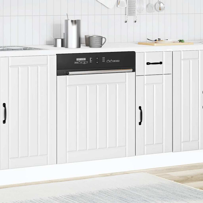 Dishwasher Panel Lucca White Engineered Wood Nptnki