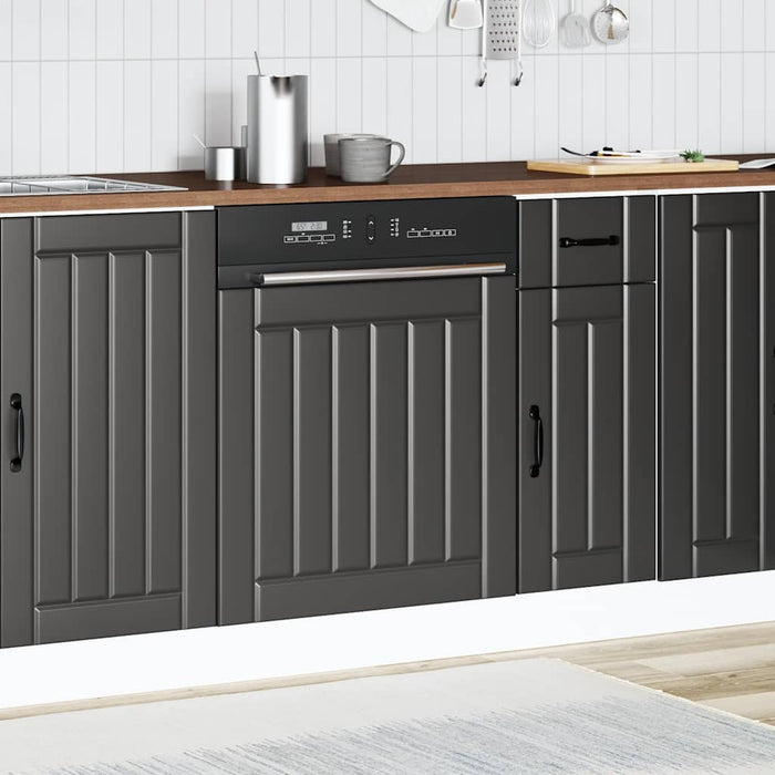Dishwasher Panel Lucca Black Engineered Wood Nptnkn