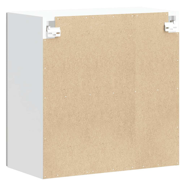 Kitchen Wall Cabinet With Glass Door Lucca Glossy Look White Engineered Wood Nptkbk