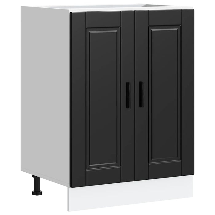 Kitchen Base Cabinet Porto Black Engineered Wood Nptkon