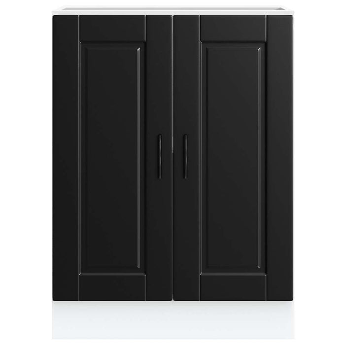Kitchen Base Cabinet Porto Black Engineered Wood Nptkon