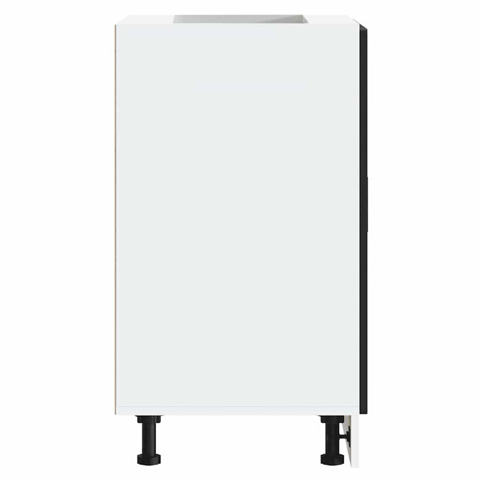 Kitchen Base Cabinet Porto Black Engineered Wood Nptkon