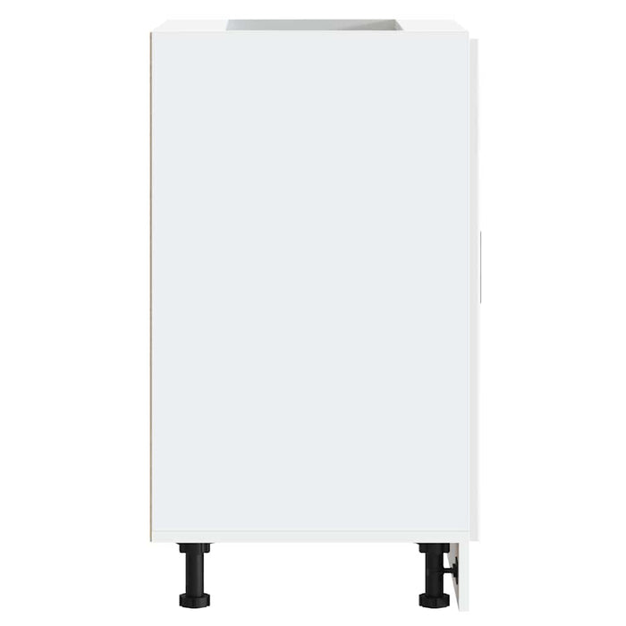 Kitchen Base Cabinet Porto Glossy Look White Engineered Wood Nptkok