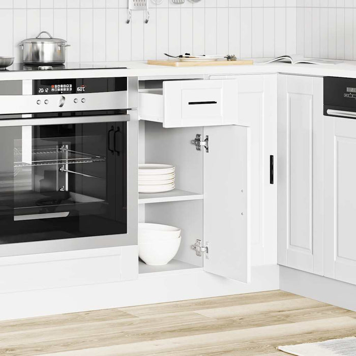Kitchen Base Cabinet Porto White Engineered Wood Nptkti