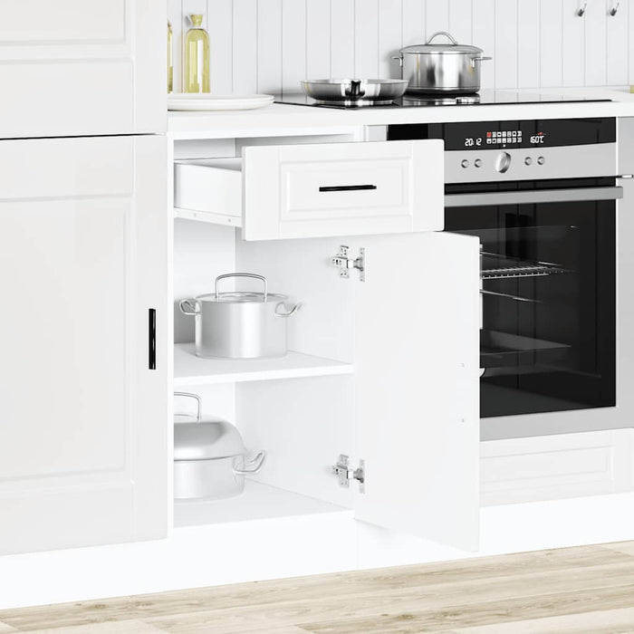 Kitchen Base Cabinet Porto White Engineered Wood Nptkai