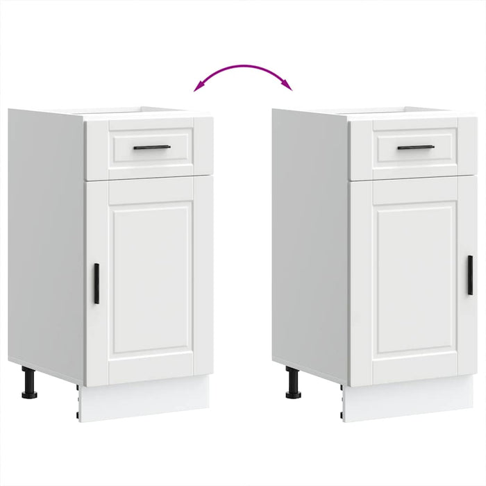 Kitchen Base Cabinet Porto White Engineered Wood Nptkai