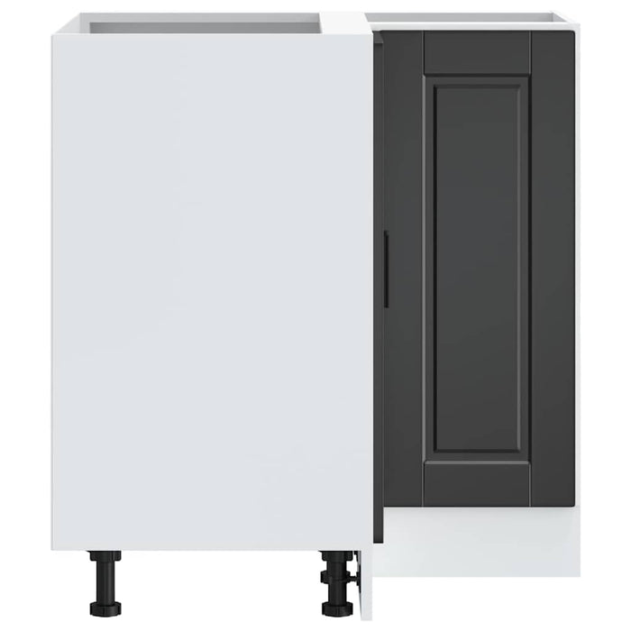 Kitchen Corner Base Cabinet Porto Black Engineered Wood Nptknn