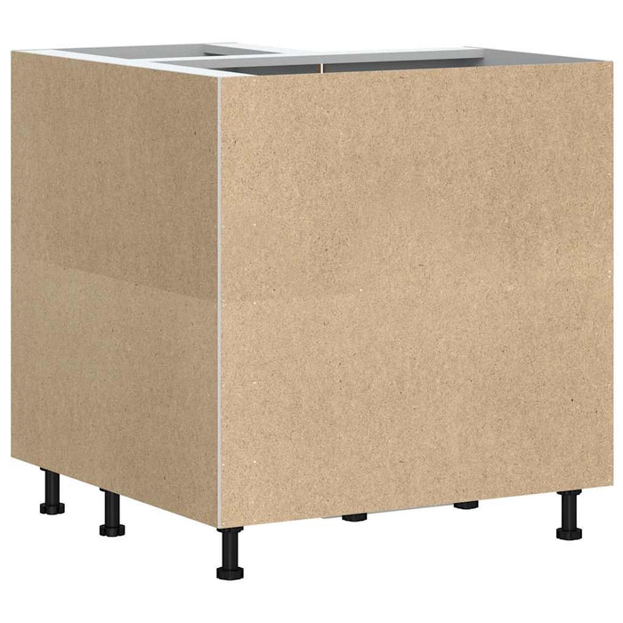 Kitchen Corner Base Cabinet Porto Glossy Look White Engineered Wood Nptknk