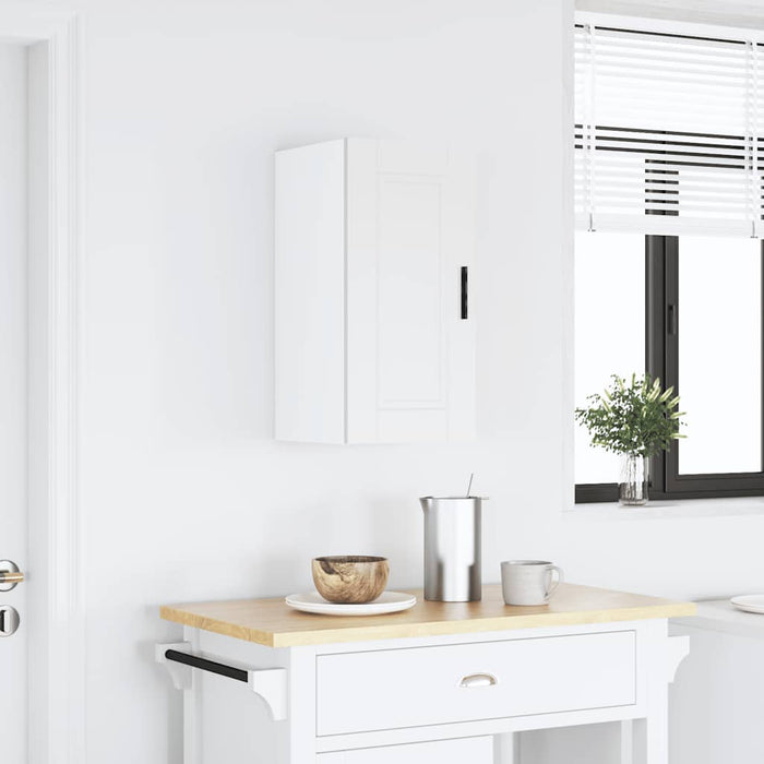 Kitchen Wall Cabinet Porto White Engineered Wood Npaboi