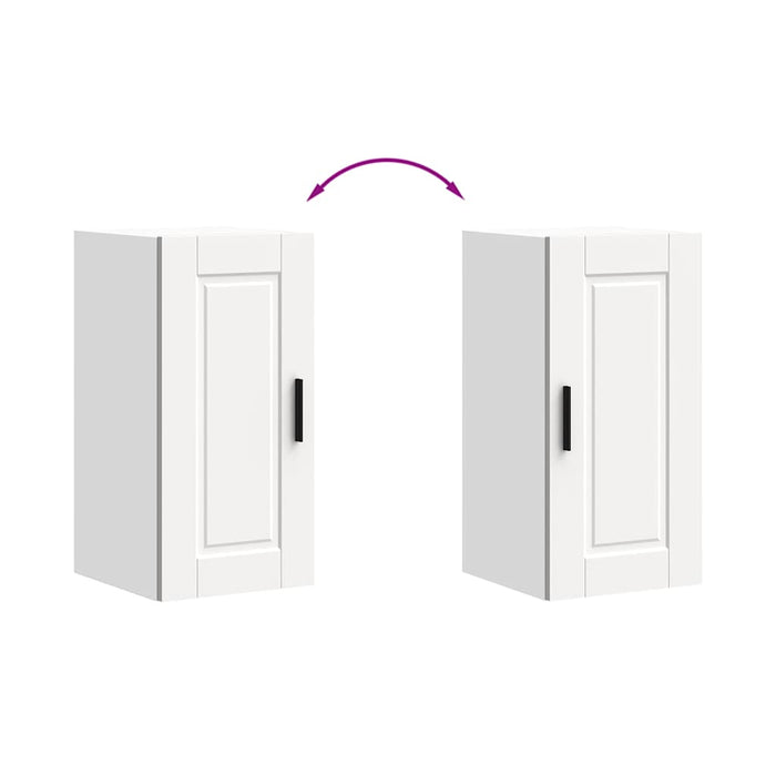 Kitchen Wall Cabinet Porto White Engineered Wood Npaboi