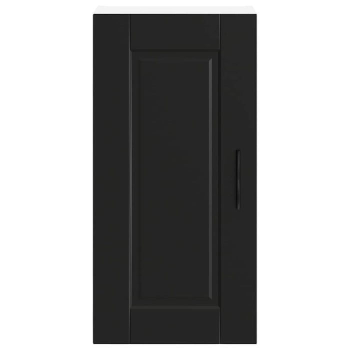 Kitchen Wall Cabinet Porto Black Engineered Wood Npabon