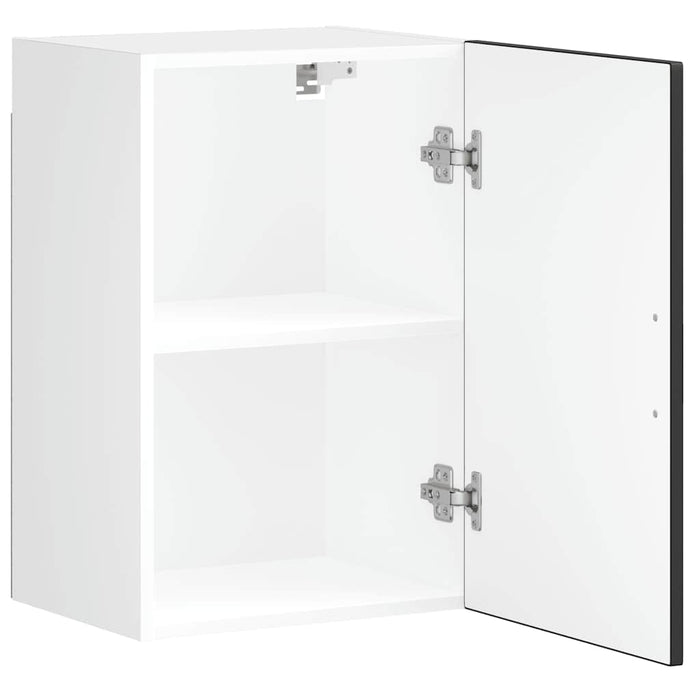 Kitchen Wall Cabinet Porto Black Engineered Wood Npabxn