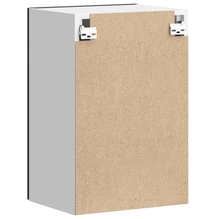 Kitchen Wall Cabinet Porto Black Engineered Wood Npabxn