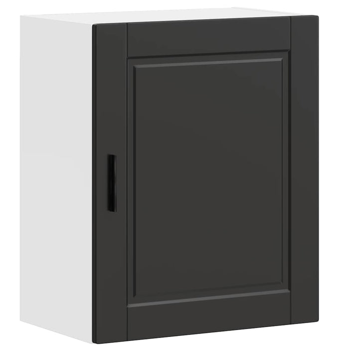 Kitchen Wall Cabinet Porto Black Engineered Wood Npabtk