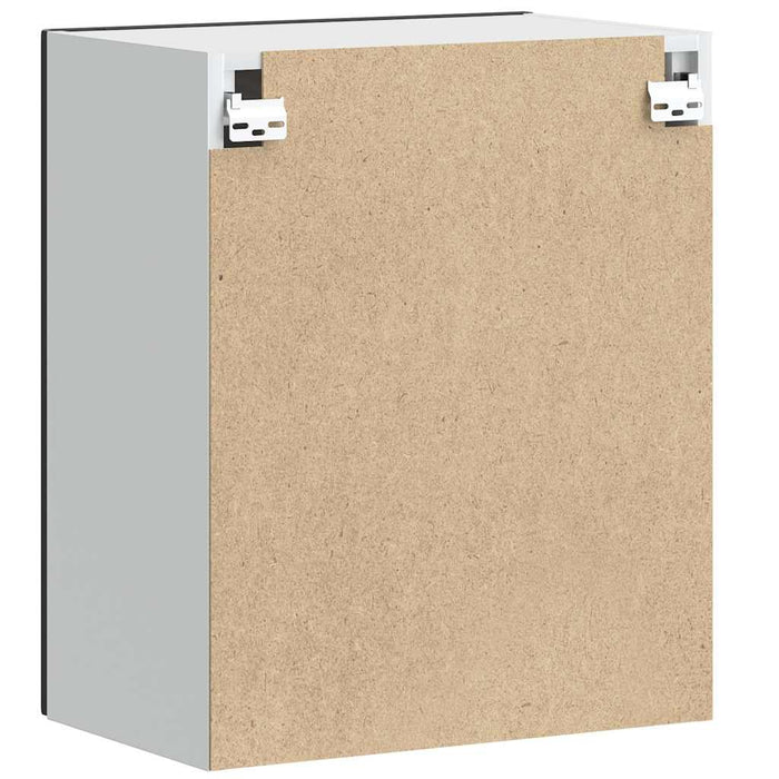 Kitchen Wall Cabinet Porto Black Engineered Wood Npabtk