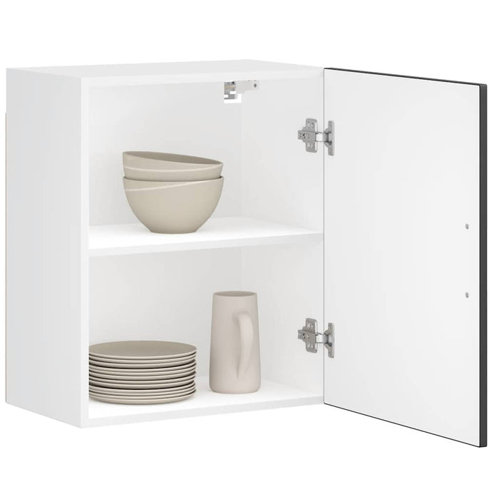 Kitchen Wall Cabinet Porto Black Engineered Wood Npabtk