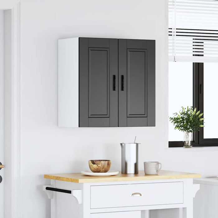 Kitchen Wall Cabinet Porto Black Engineered Wood Npabpn