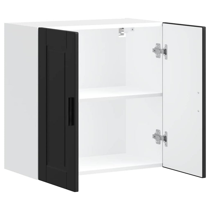 Kitchen Wall Cabinet Porto Black Engineered Wood Npabpn