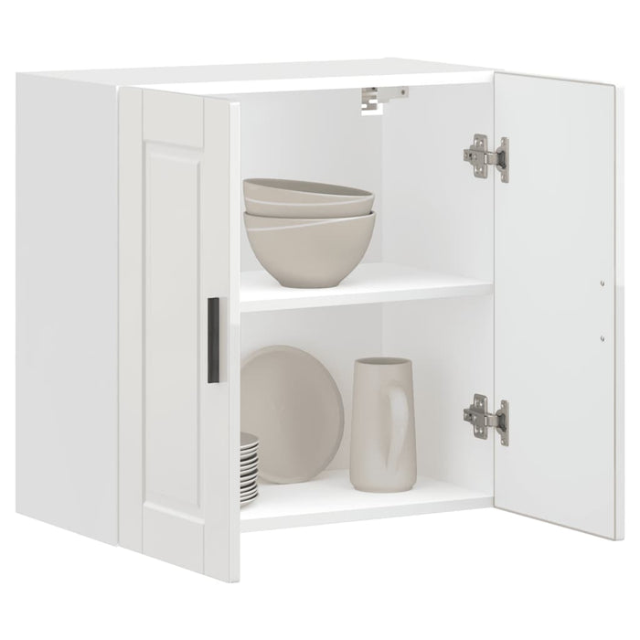 Kitchen Wall Cabinet Porto Glossy Look White Engineered Wood Npabpk