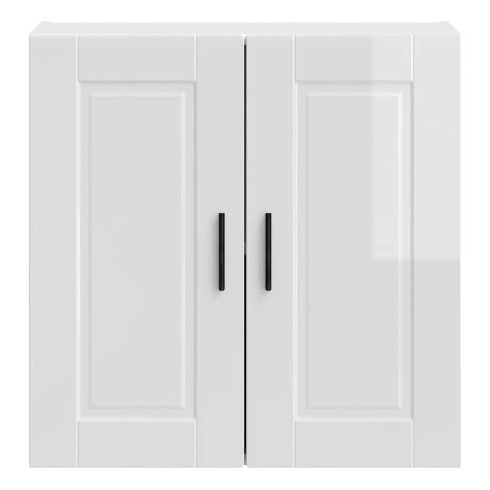 Kitchen Wall Cabinet Porto Glossy Look White Engineered Wood Npabpk
