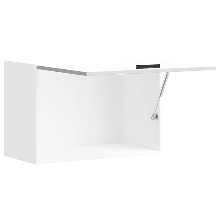 Kitchen Wall Cabinet Porto White Engineered Wood Npabii