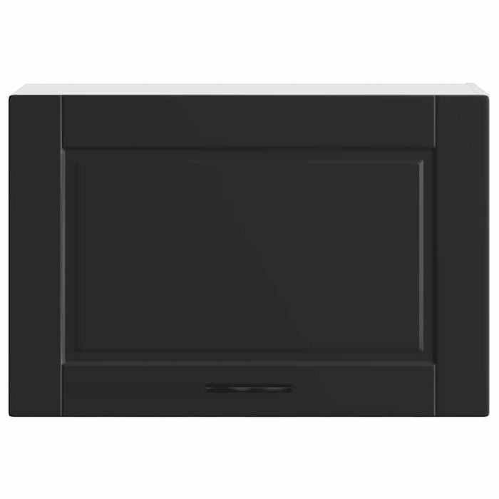 Kitchen Wall Cabinet Porto Black Engineered Wood Npabin