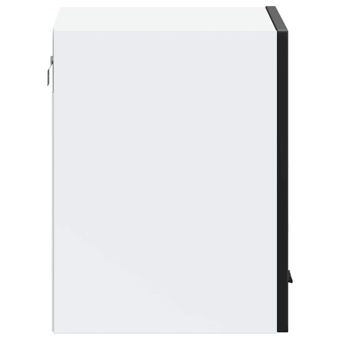 Kitchen Wall Cabinet Porto Black Engineered Wood Npabin