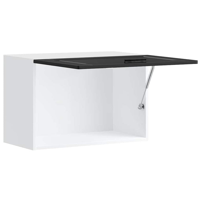 Kitchen Wall Cabinet Porto Black Engineered Wood Npabin