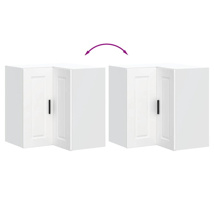 Kitchen Wall Corner Cabinet Porto White Engineered Wood Npabki