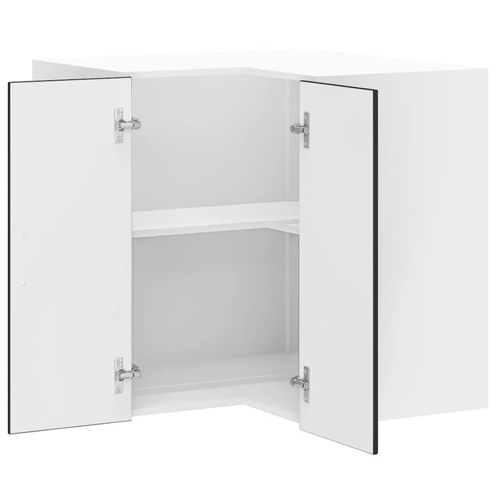 Kitchen Wall Corner Cabinet Porto Black Engineered Wood Npabkn