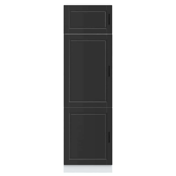 Kitchen Cupboard Porto Black Engineered Wood Npaobn