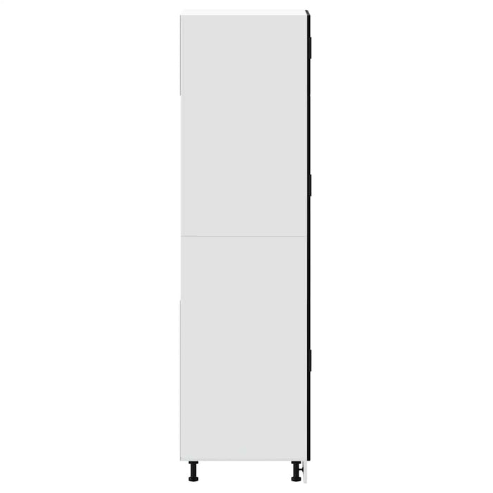 Kitchen Cupboard Porto Black Engineered Wood Npaobn