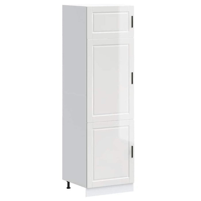 Kitchen Cupboard Porto Glossy Look White Engineered Wood Npaobk