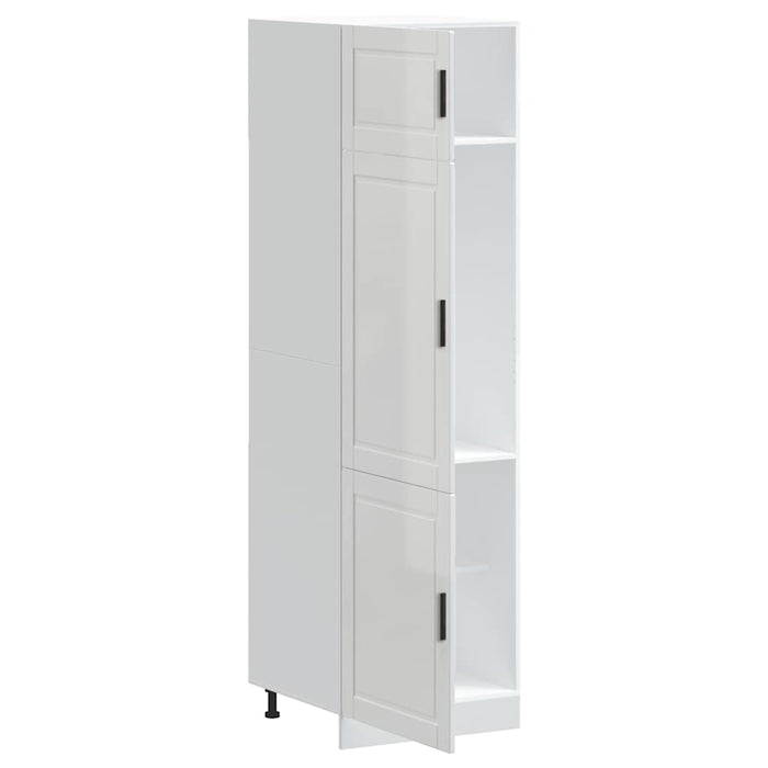 Kitchen Cupboard Porto Glossy Look White Engineered Wood Npaobk