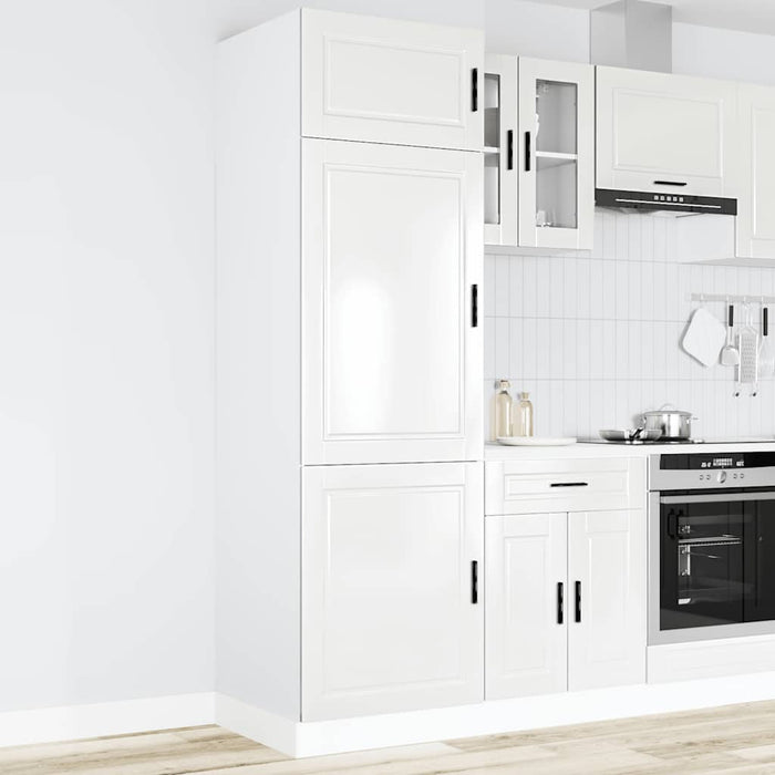 Kitchen Cupboard Porto Glossy Look White Engineered Wood Npaobk