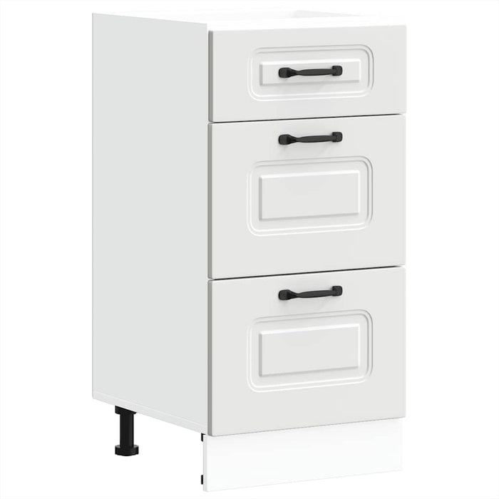 Kitchen Base Cabinet Kalmar White Engineered Wood Npaxab