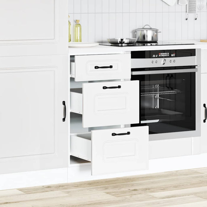 Kitchen Base Cabinet Kalmar White Engineered Wood Npaxab