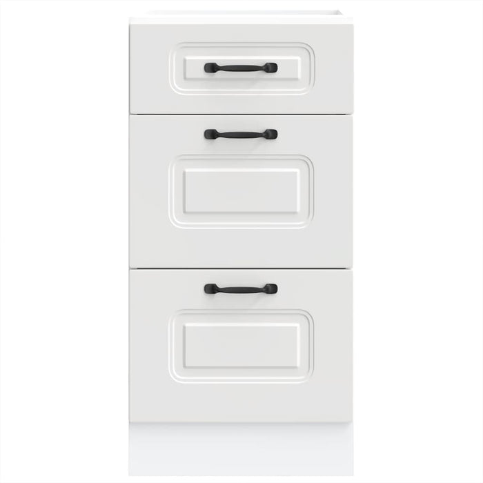 Kitchen Base Cabinet Kalmar White Engineered Wood Npaxab