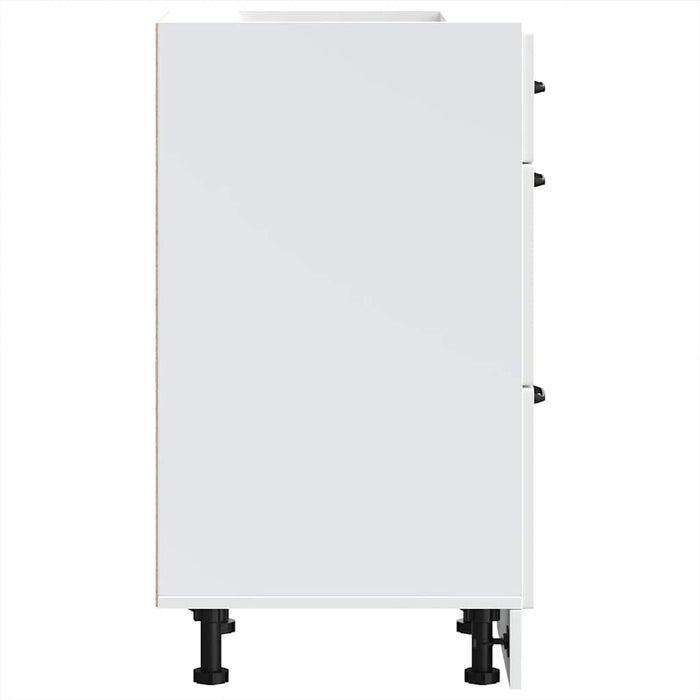 Kitchen Base Cabinet Kalmar White Engineered Wood Npaxab