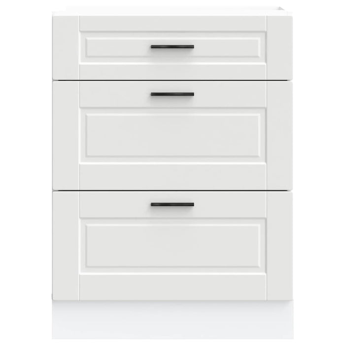 Kitchen Base Cabinet Porto White Engineered Wood Npaxpk