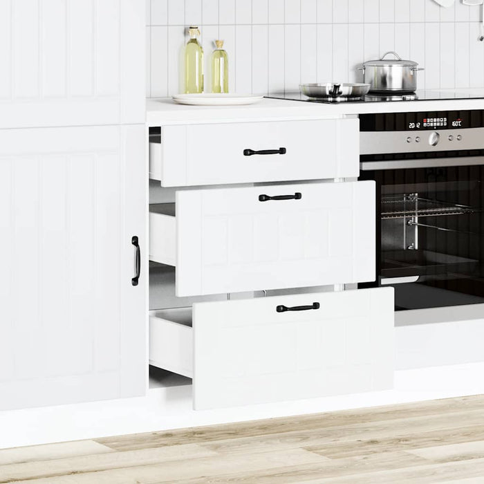 Kitchen Base Cabinet Lucca White Engineered Wood Npaxlk