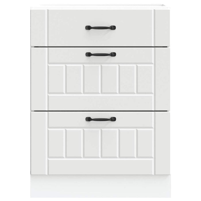 Kitchen Base Cabinet Lucca White Engineered Wood Npaxlk