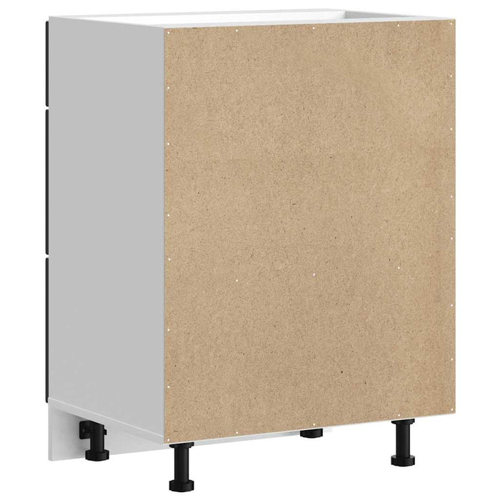 Kitchen Base Cabinet Lucca Black Engineered Wood Npaxib