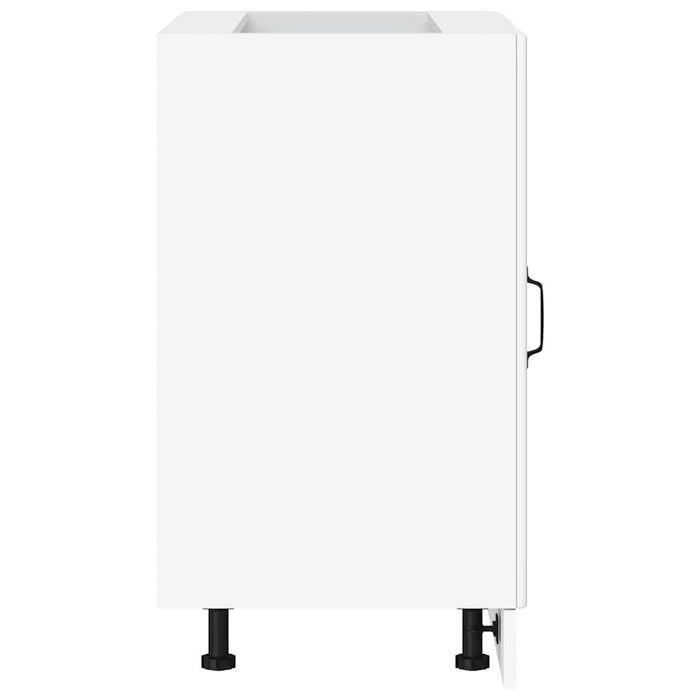 Kitchen Base Cabinet Lyon White Engineered Wood Npaxnk