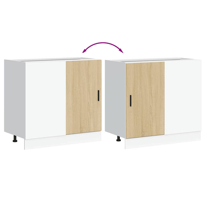 Kitchen Base Cabinet Lyon Sonoma Oak Engineered Wood Npaxko