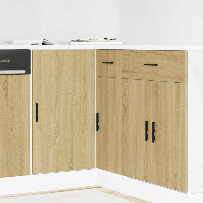 Kitchen Base Cabinet Lyon Sonoma Oak Engineered Wood Npaxko