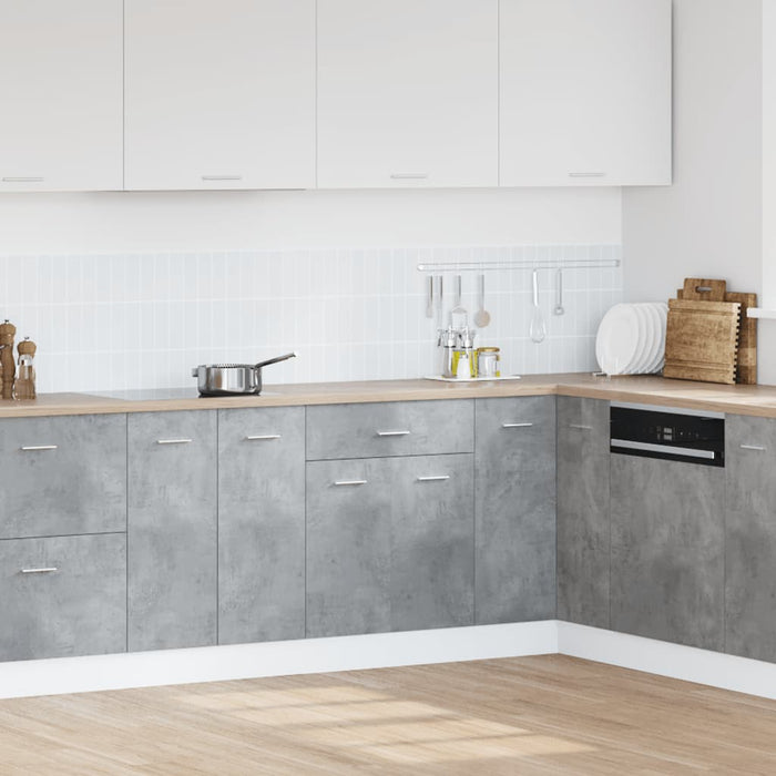 Drawer Bottom Cabinet Concrete Grey 60X46X81.5 Cm Engineered Wood Nplbnn