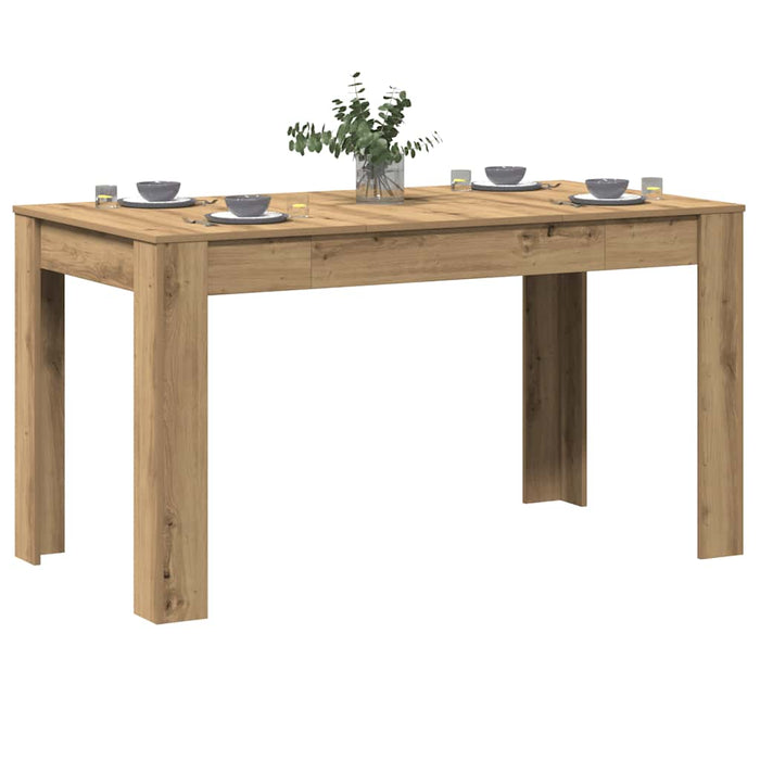Dining Table Artisan Oak 140X74.5X76 Cm Engineered Wood Nplpit