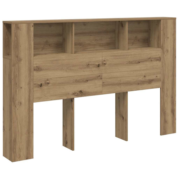 Queen Size Headboard Cabinet Artisan Oak 160X18.5X103.5 Cm Engineered Wood Nplnnt